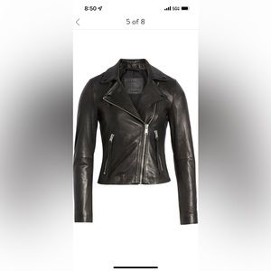 All Saints Dalby Leather Jacket Size 6
